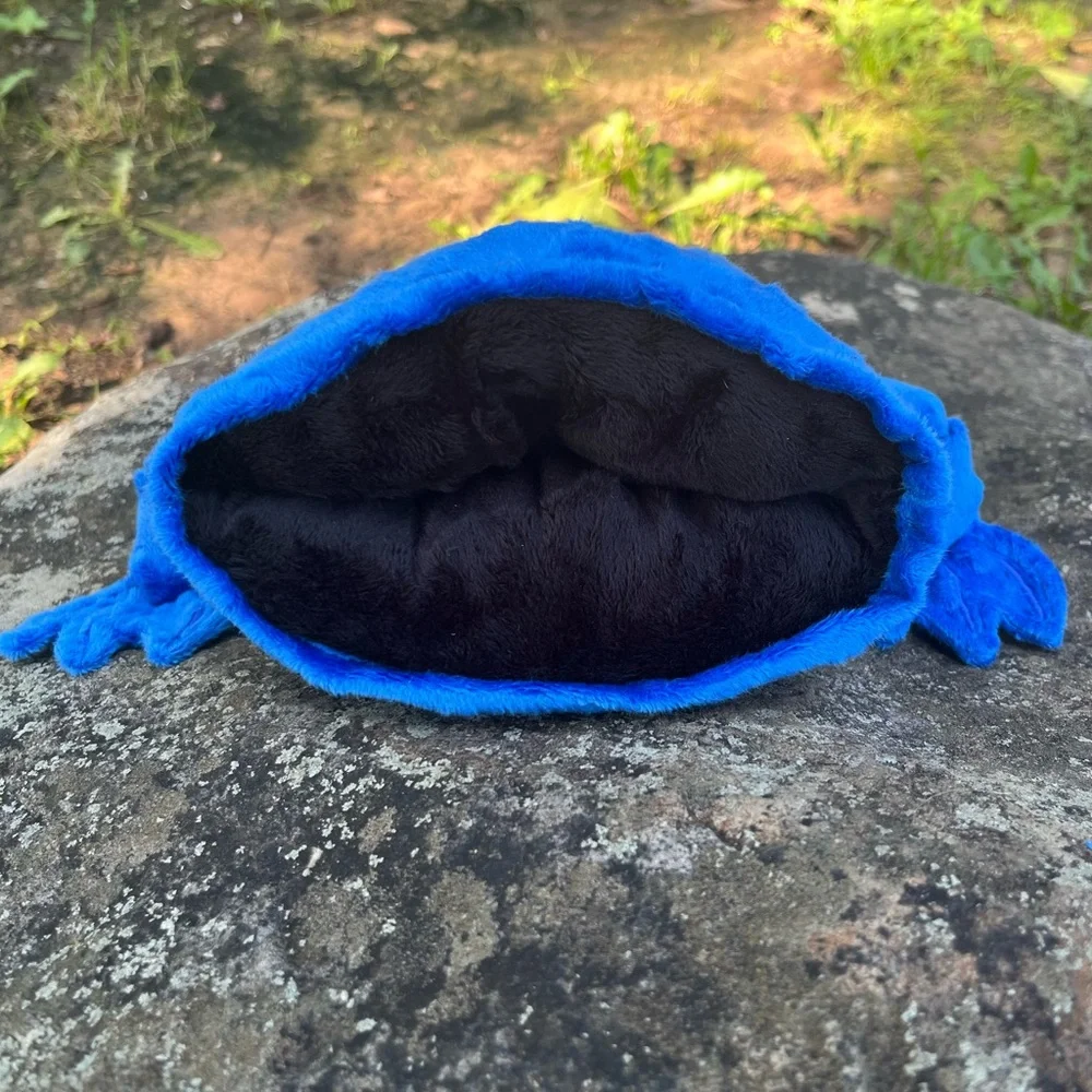 Sea Creature Blue Sea Eater HandMade Plush Toy fish Beast ocean 12” Royal Blue